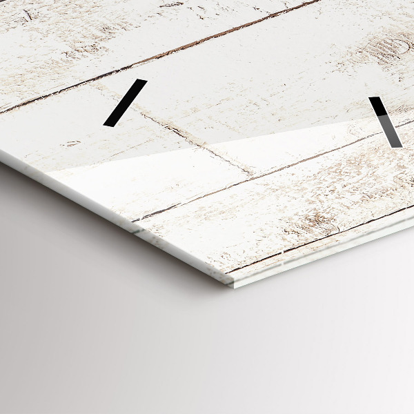 Vertical wall clock Light wood planks