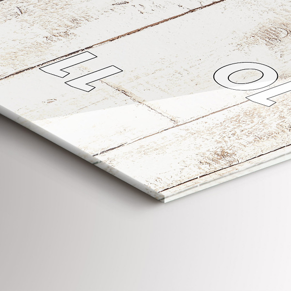 Vertical wall clock Light wood planks