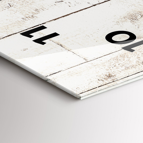 Vertical wall clock Light wood planks