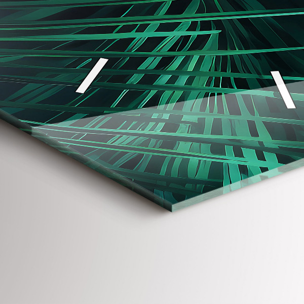 Vertical wall clock Tropical leaves