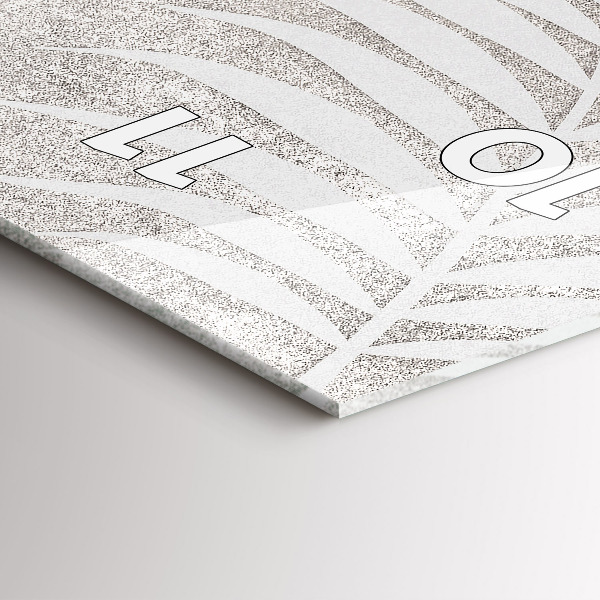 Vertical wall clock Palm leaf