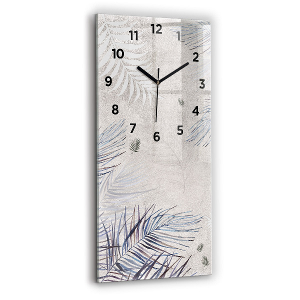 Vertical wall clock Palm leaf