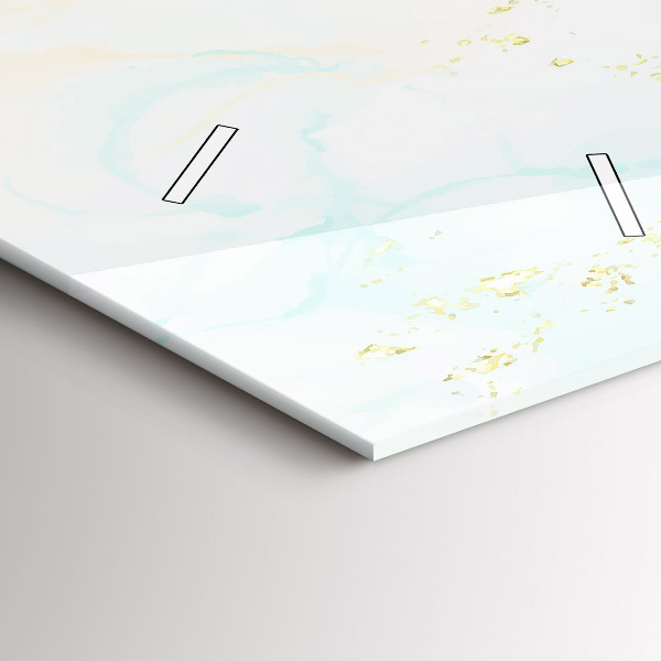 Vertical wall clock Watercolor marble