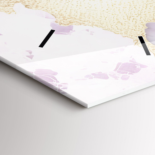 Vertical wall clock Pastel marble