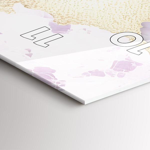 Vertical wall clock Pastel marble