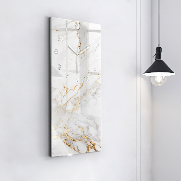 Vertical wall clock Decorative marble