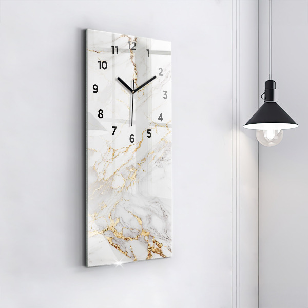 Vertical wall clock Decorative marble