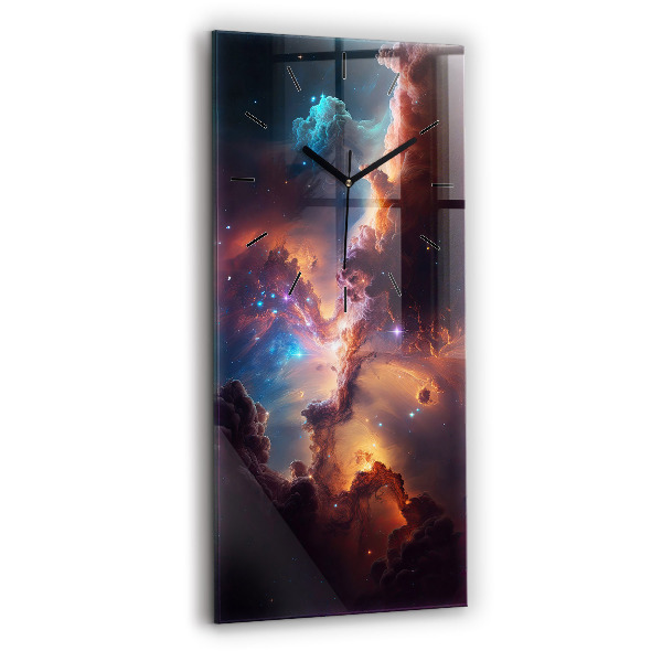 Vertical wall clock The cosmic world of stars