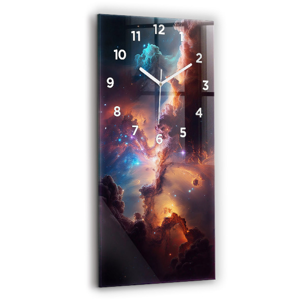 Vertical wall clock The cosmic world of stars