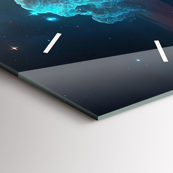 Vertical wall clock The cosmic world of stars