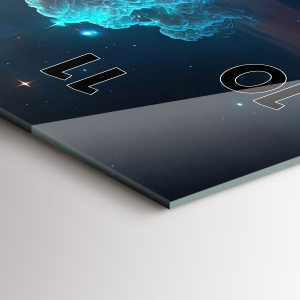 Vertical wall clock The cosmic world of stars