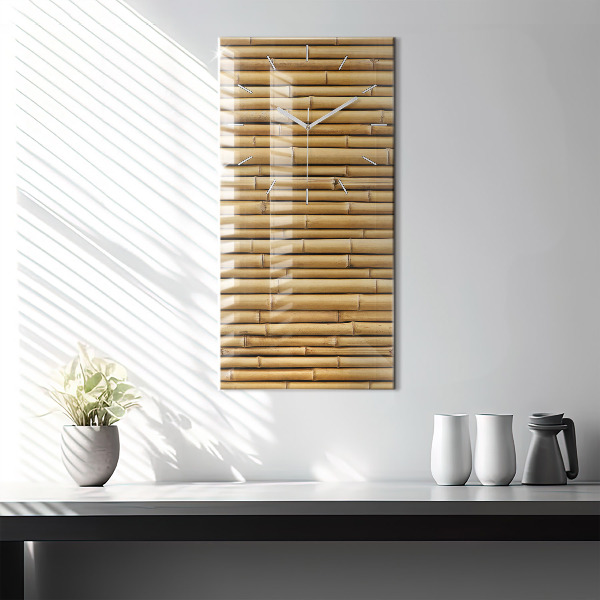 Vertical wall clock Bamboo sticks