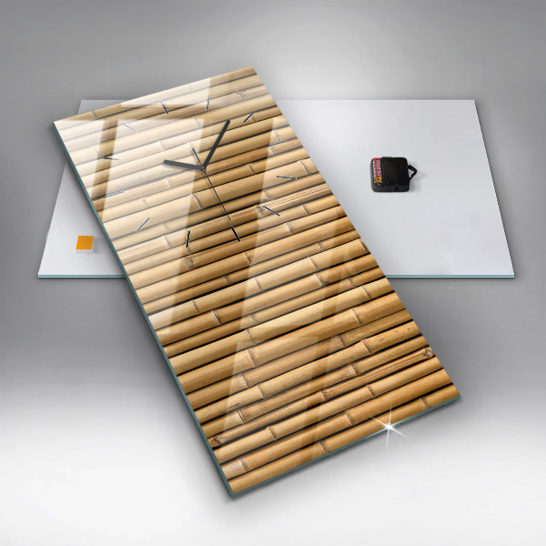 Vertical wall clock Bamboo sticks