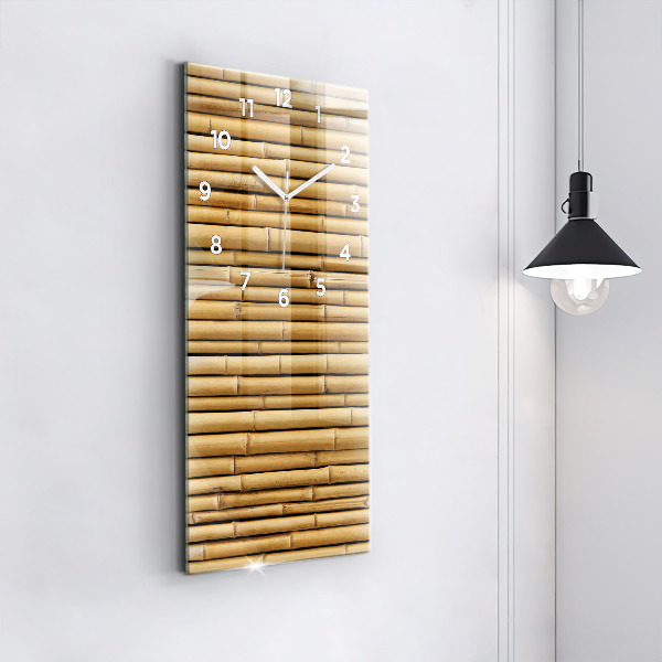 Vertical wall clock Bamboo sticks