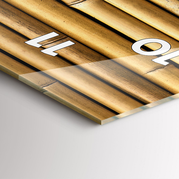 Vertical wall clock Bamboo sticks