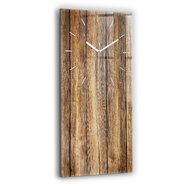 Vertical wall clock Wooden boards