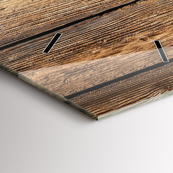 Vertical wall clock Wooden boards