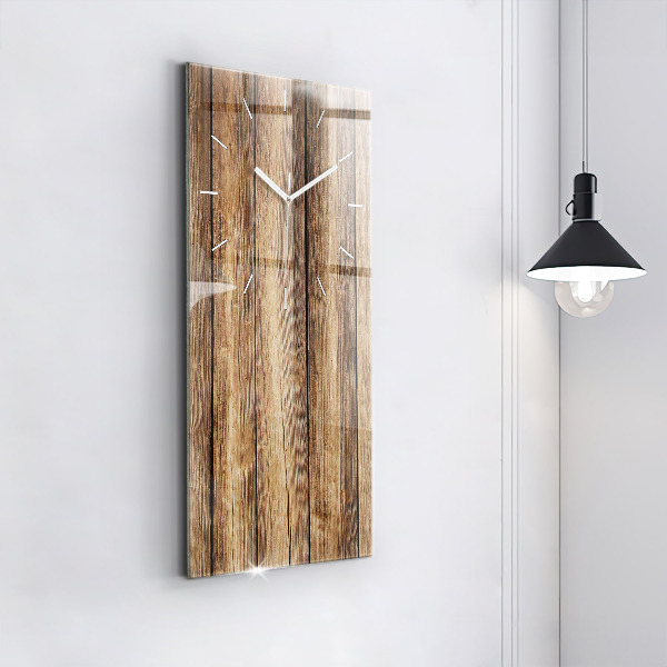 Vertical wall clock Wooden boards