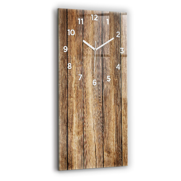 Vertical wall clock Wooden boards