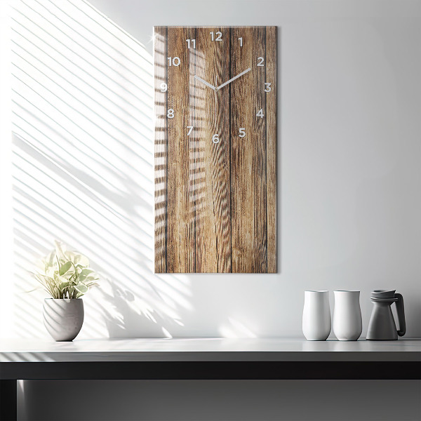 Vertical wall clock Wooden boards