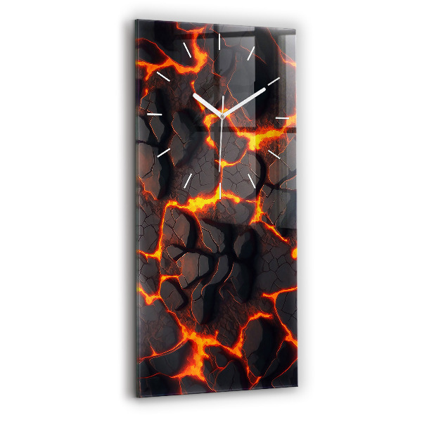 Vertical wall clock Lava volcano
