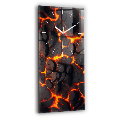 Vertical wall clock Lava volcano