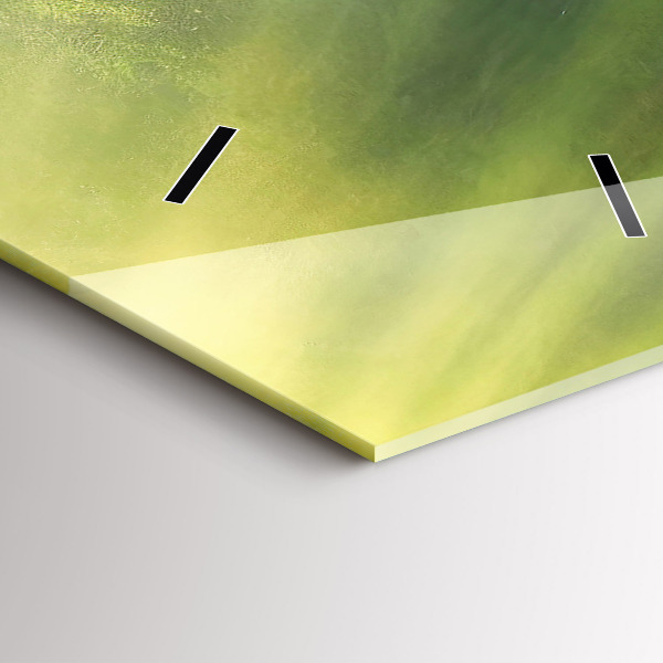 Vertical wall clock Waterfall and rocks