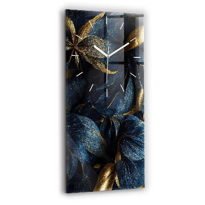 Vertical wall clock Decorative flowers