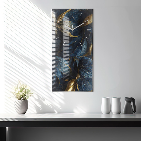 Vertical wall clock Decorative flowers