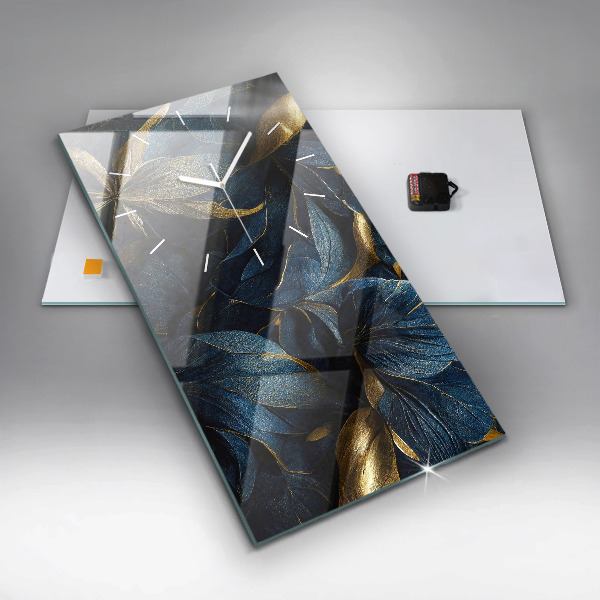 Vertical wall clock Decorative flowers