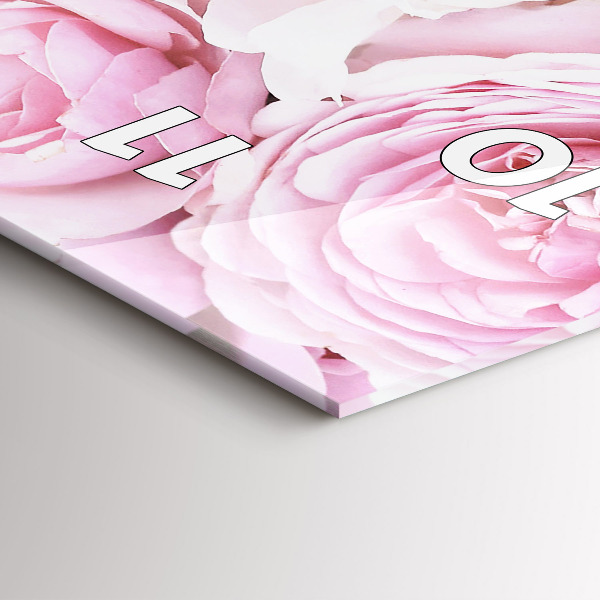 Vertical wall clock Decorative flowers