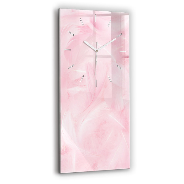Vertical wall clock Feathers – abstract