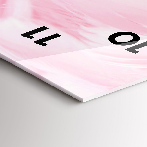 Vertical wall clock Feathers – abstract