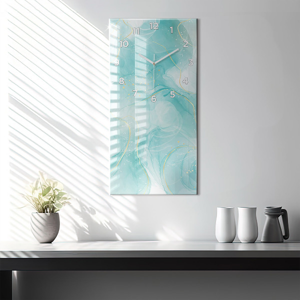 Vertical wall clock Abstract marble