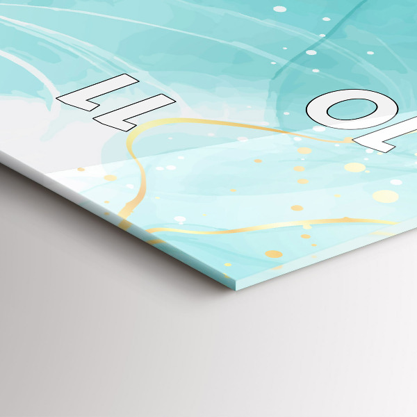 Vertical wall clock Abstract marble