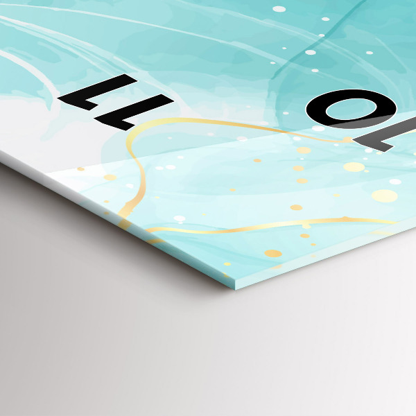 Vertical wall clock Abstract marble