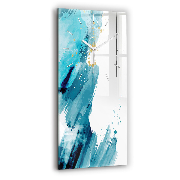 Vertical wall clock Brush strokes