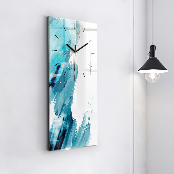 Vertical wall clock Brush strokes