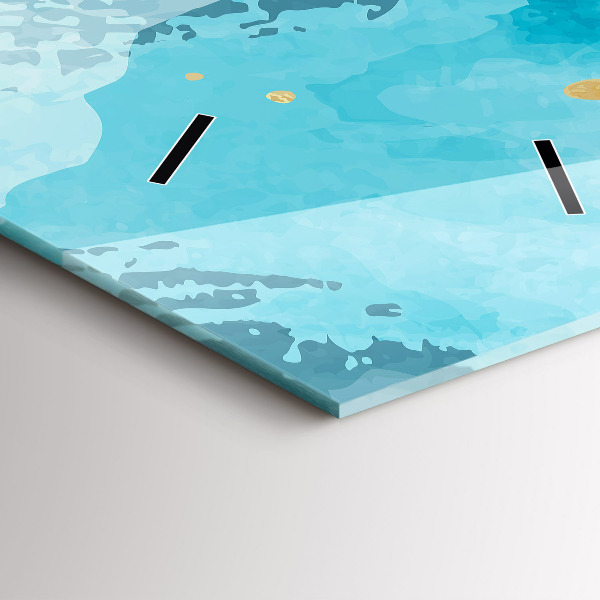 Vertical wall clock Brush strokes