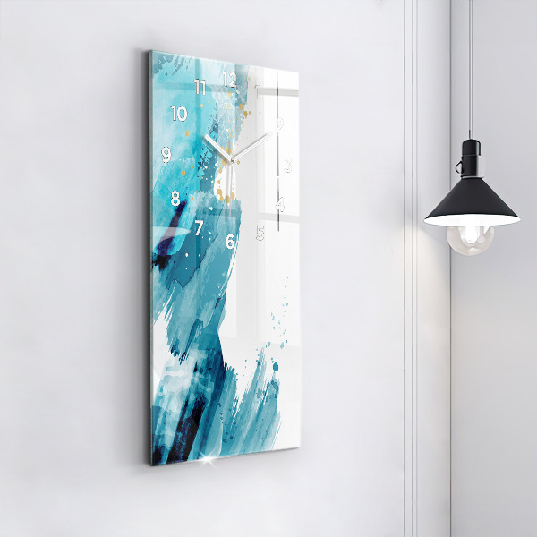 Vertical wall clock Brush strokes