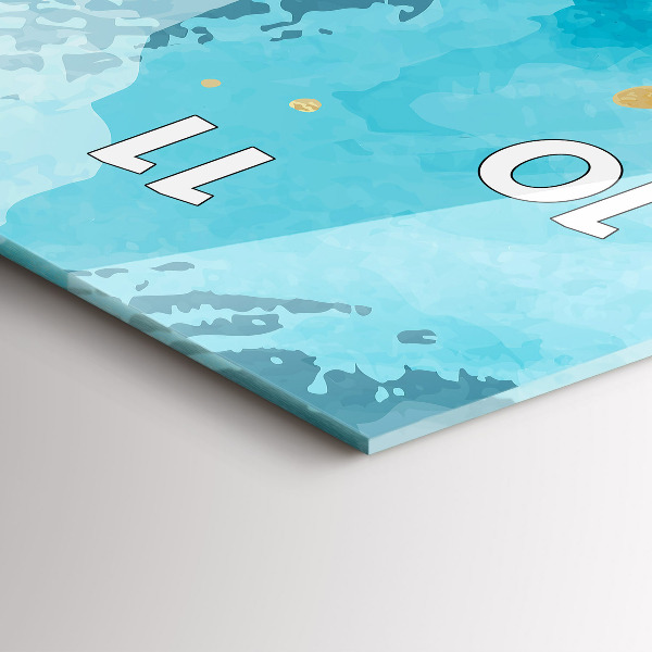 Vertical wall clock Brush strokes