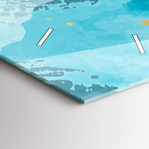 Vertical wall clock Brush strokes