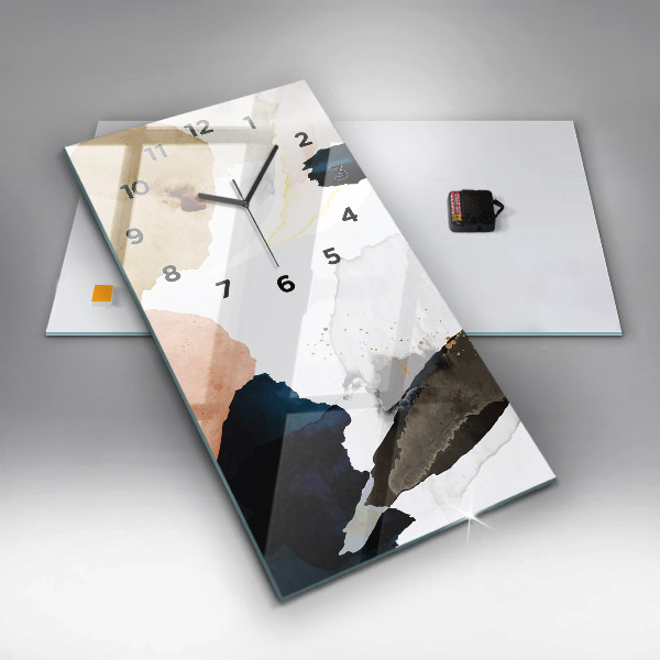 Vertical wall clock Abstraction spots