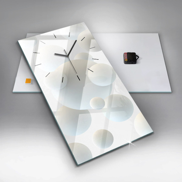 Vertical wall clock Balls abstract
