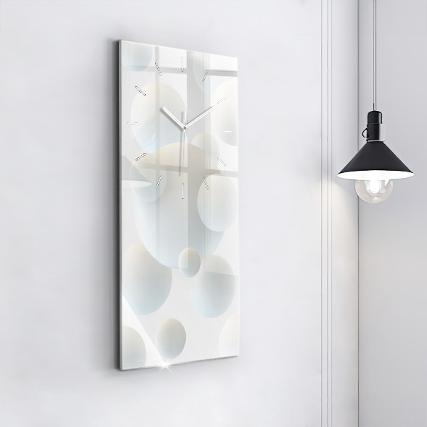 Vertical wall clock Balls abstract