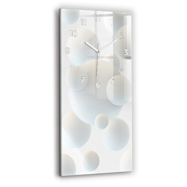 Vertical wall clock Balls abstract