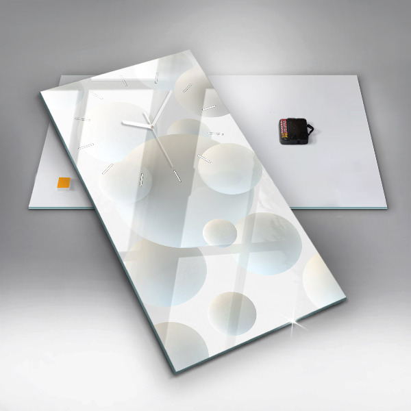 Vertical wall clock Balls abstract