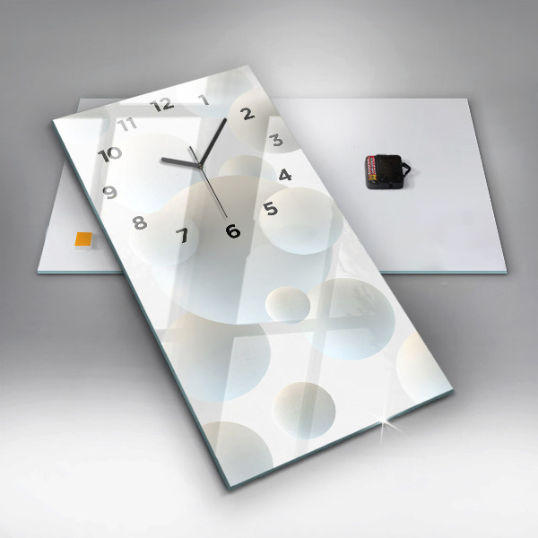 Vertical wall clock Balls abstract