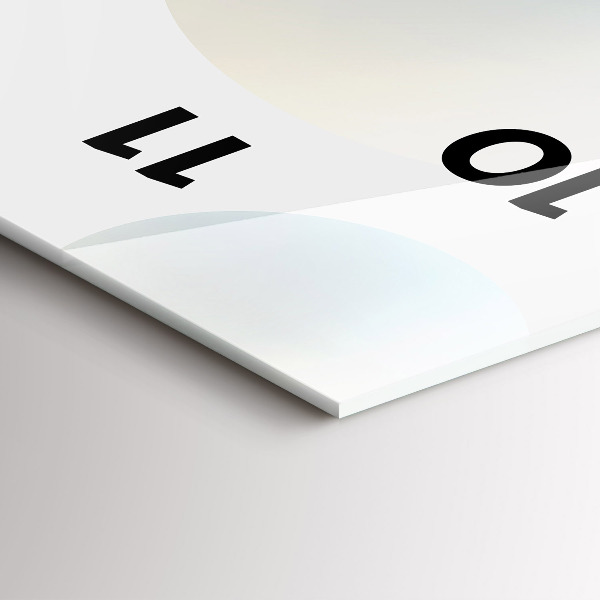 Vertical wall clock Balls abstract