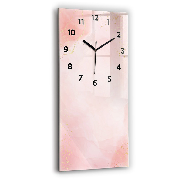 Vertical wall clock Pink marble
